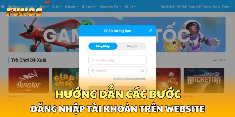 Hướng dẫn các bước đăng nhập tài khoản trên website Hướng dẫn các bước đăng nhập tài khoản trên website